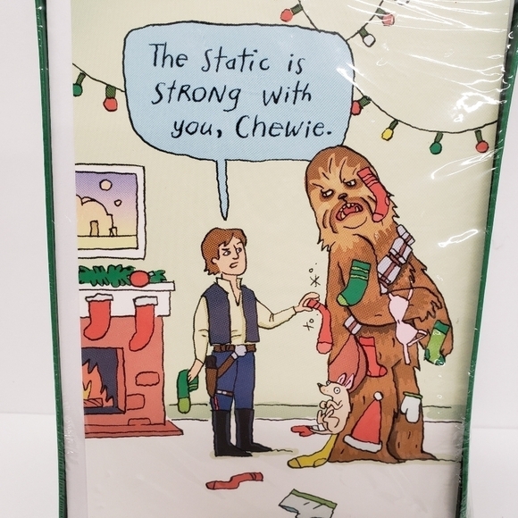 Hallmark Disney Star Wars Boxed Christmas Holiday Cards 18 Count Chewbacca - Picture 3 of 3